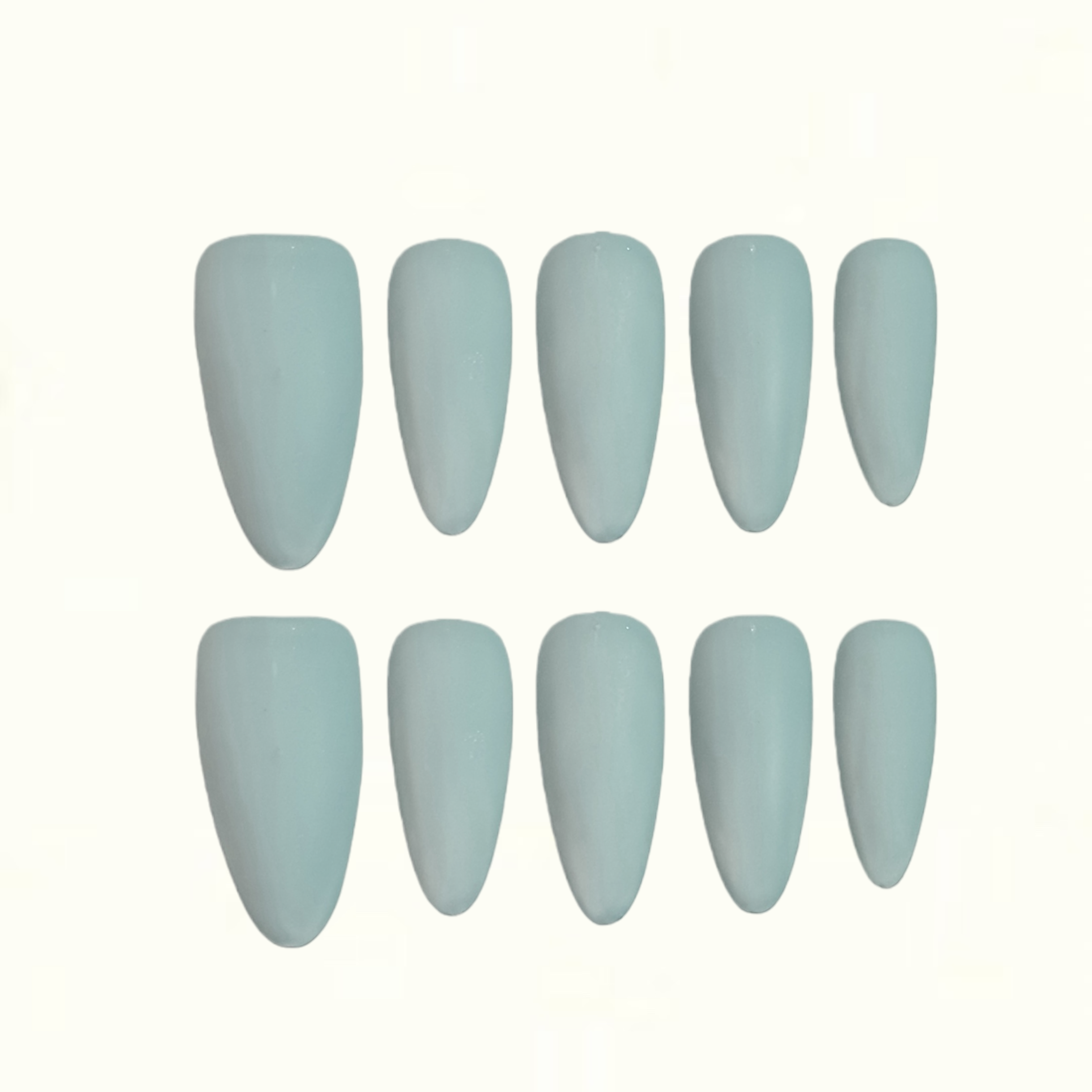 Sage Mist Matte Muted Sage Blue Press on Nails